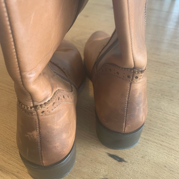 Baldi London Double Zipper Tall Riding Boots‎ Chestnut Women’s 9 Preloved - Picture 6 of 10